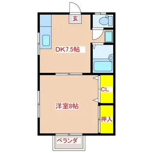 レジデンスF【1階】の間取り