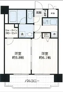 グリフィン横浜・ベイグランデ弐番館【4階】の間取り