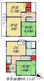 千葉県市川市平田3【一戸建】の間取り