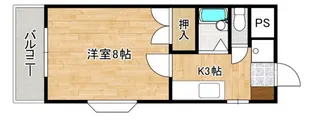 K&KビルドB棟【1階】の間取り