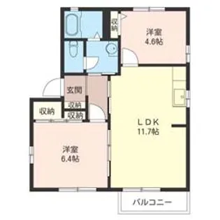 ソシアC【2階】の間取り