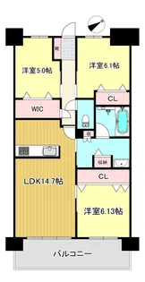 アルファステイツ芳泉【6階】の間取り