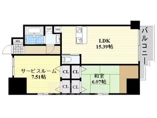 プレジオ本町【2階】の間取り