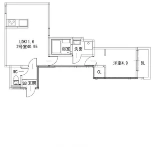 ノヴァイフ大野城駅前【3階】の間取り