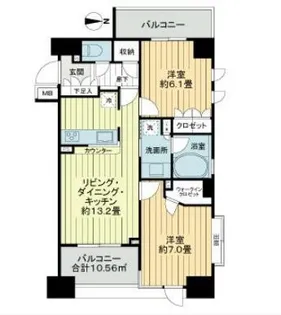 サンクタス森下【8階】の間取り