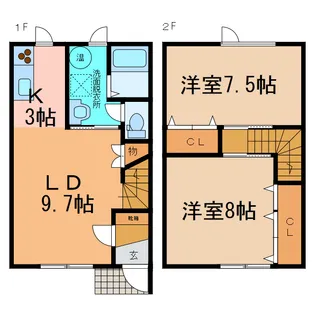 北海道河東郡音更町木野西通9【一戸建】の間取り