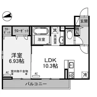 セッティエーム高崎 A【3階】の間取り