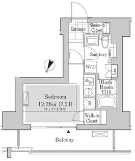 LIV CUORE JIMBOCHO 【リブクオーレ神保町】【11階】の間取り