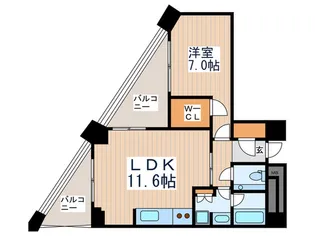 中目黒アトラスタワー【29階】の間取り