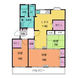 大森台住宅2号棟【4階】の間取り