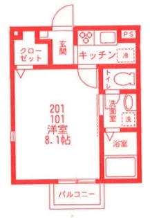 サニーヒルズII【2階】の間取り