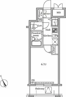 レジディア広尾II【3階】の間取り