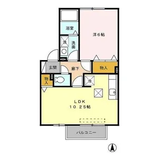 静岡県静岡市駿河区小鹿【アパート】の間取り