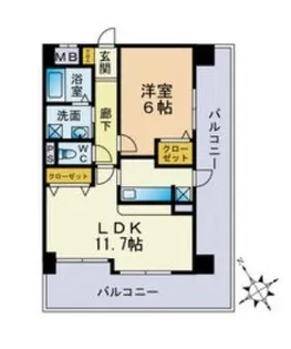 グランパ藤永田【3階】の間取り