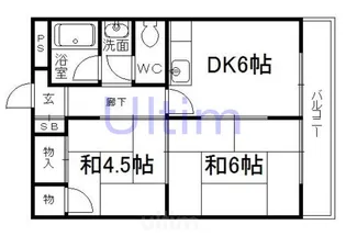 桃山グランドハイツ【5階】の間取り
