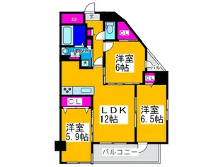 セイクレッド【3階】の間取り