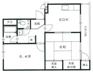 椿コーポ【1階】の間取り