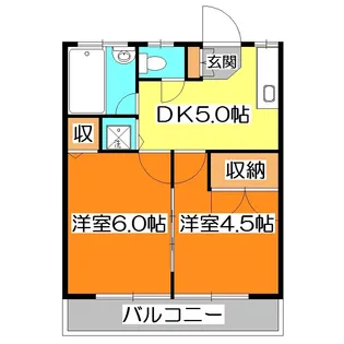 東京都清瀬市上清戸2【マンション】の間取り