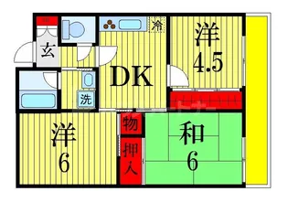 プレイスセトル【3階】の間取り