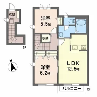 ブリーズ・コートB【2階】の間取り