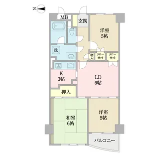 CREA勝田台【4階】の間取り
