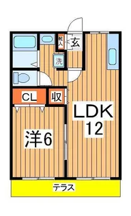 メゾンオーキスB棟【1階】の間取り