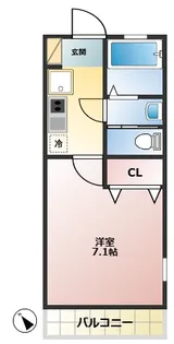 メゾンソレイユI【1階】の間取り