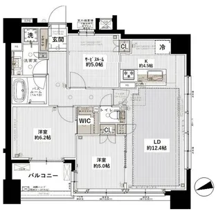 ライオンズ府中駅前【9階】の間取り