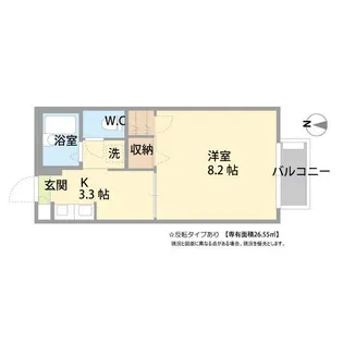 イーストレイク【1階】の間取り