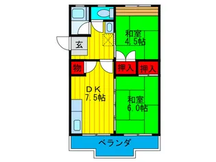 柳町ハイツ【1階】の間取り