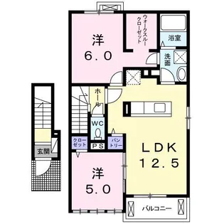 クロガネC【2階】の間取り
