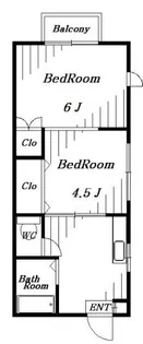 コーポK2【1階】の間取り