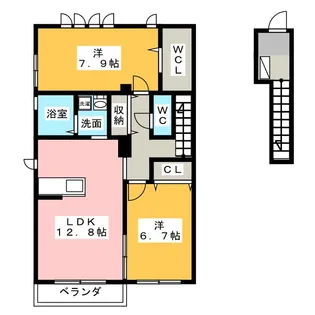 アーバンハイムK【2階】の間取り