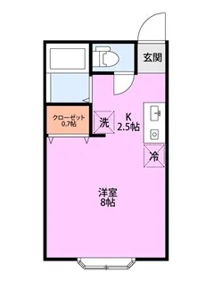 ウェブルーム大学南【1階】の間取り