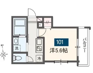 MELDIA八王子【1階】の間取り