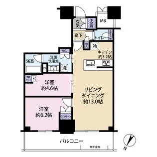 ジオタワー大阪十三(0005647)【12階】の間取り
