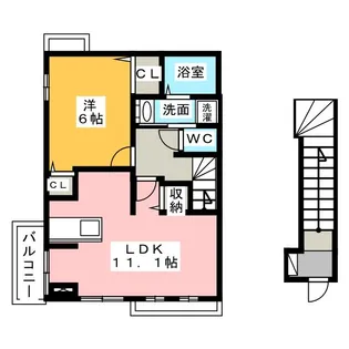 プリムローズ【2階】の間取り