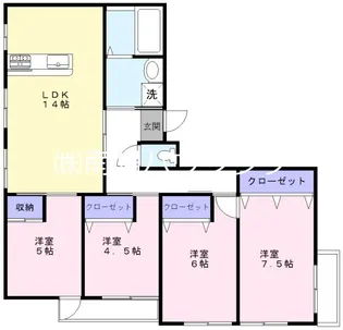 コアパレス常葉10【4階】の間取り