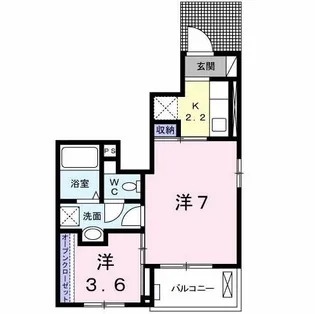 ザ ブロンクス【1階】の間取り