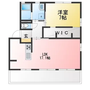 ディアス馬見塚 B【1階】の間取り