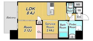 サードプレイス吉塚駅前【9階】の間取り