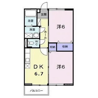 ジョイフルにしむらB【2階】の間取り