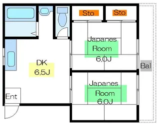 太陽ハイツA棟【1階】の間取り