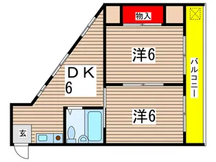 栄ハイツ【4階】の間取り