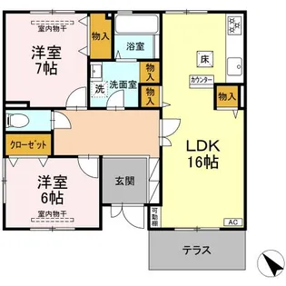 ラミアカーサK【1階】の間取り