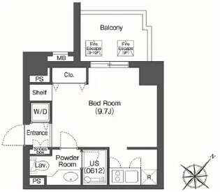 ユーレジデンス高輪台【6階】の間取り