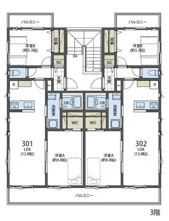 ★2LDK★ザ・シエスタ東久留米サンドヴァレア【3階】の間取り