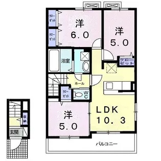 ミーツ SA II【2階】の間取り