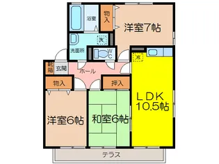 リゾートハイツ新生町【1階】の間取り