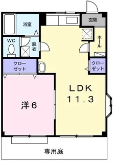 スカイハイツIII【1階】の間取り